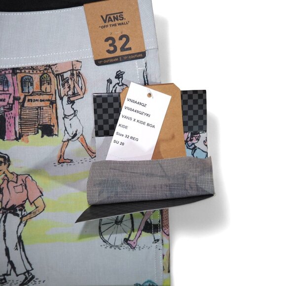 Vans x Kide BOA Coastal Village Sample Board Shorts Men's 32 x 7 Multicolor - Picture 4 of 9